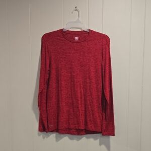 Athletic Works Red Heather Long Sleeve Men's Tee